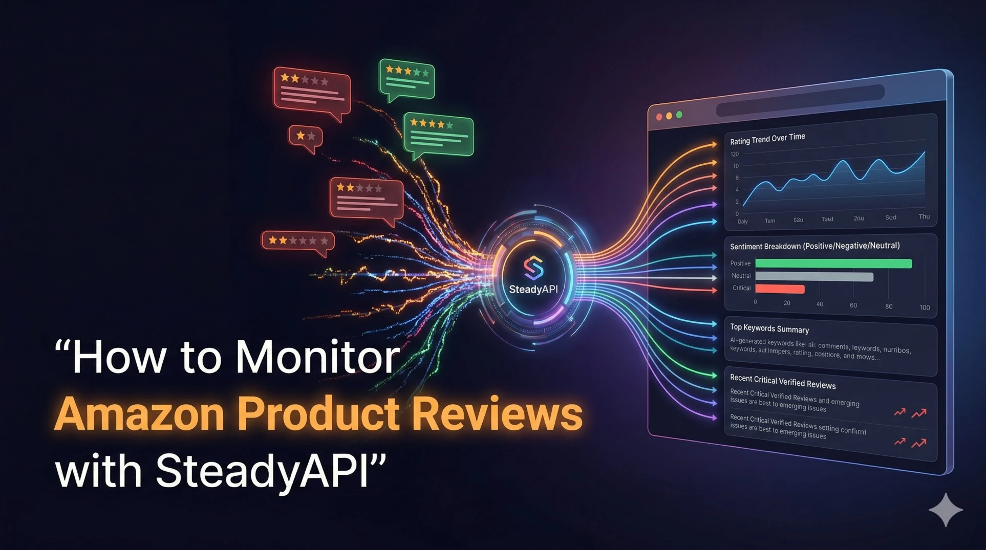 How to Monitor Amazon Product Reviews and Ratings with SteadyAPI