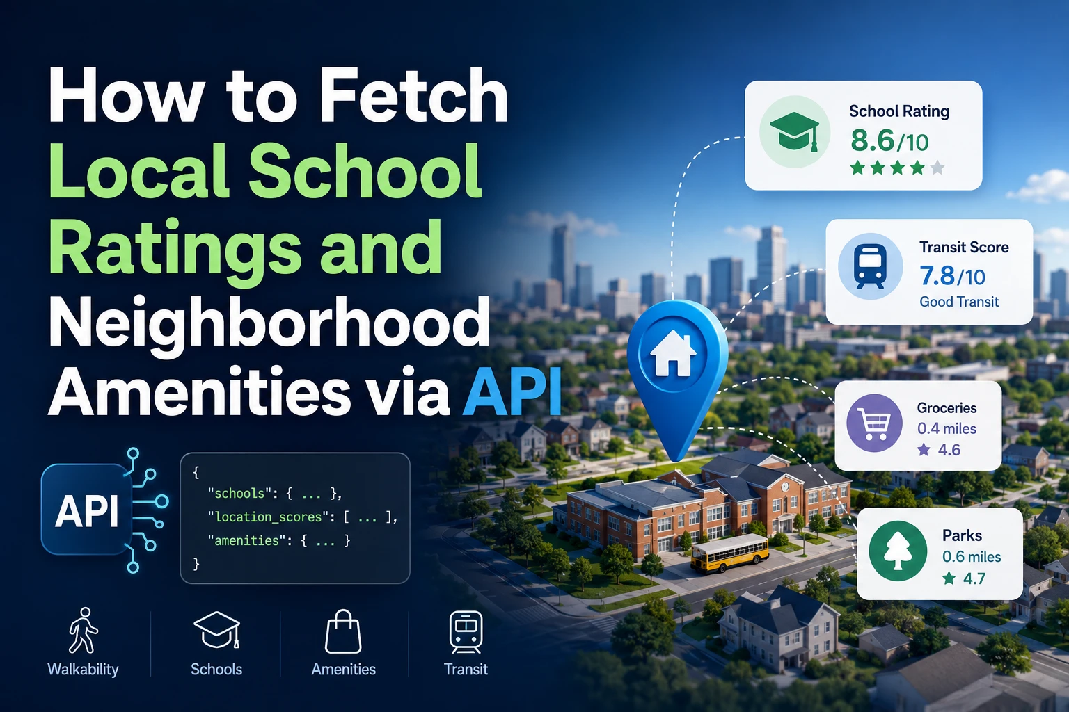 How to Fetch Local School Ratings and Neighborhood Amenities via API